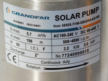 Load image into Gallery viewer, Hybrid 4" AC/DC Submersible Solar bore water pump 3HP 2200W