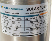 Load image into Gallery viewer, Hybrid 4" AC/DC Submersible Solar bore water pump 4HP 3000W