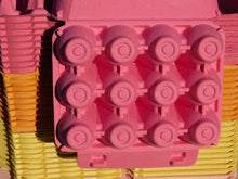 Load image into Gallery viewer, 10 x Stylish Coloured 12 egg (Dozen) cartons 3*4 crafts, gifts, fertile eggs...
