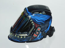Load image into Gallery viewer, ANDELI Welding Helmet Mask Panoramic 180° 4 x LED light Automatic darkening DARK BLUE