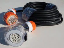 Load image into Gallery viewer, 20AMP 5 PIN EXTENSION LEAD 3 PHASE 15M Angled plug & Socket