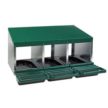 Load image into Gallery viewer, Triple Chicken steel nesting box with roll away egg chute - Three holes