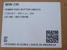 Load image into Gallery viewer, HANYOUNG NUX on/off push button switch 3P pole 3.7KW AC 30Amp 440V Waterproof
