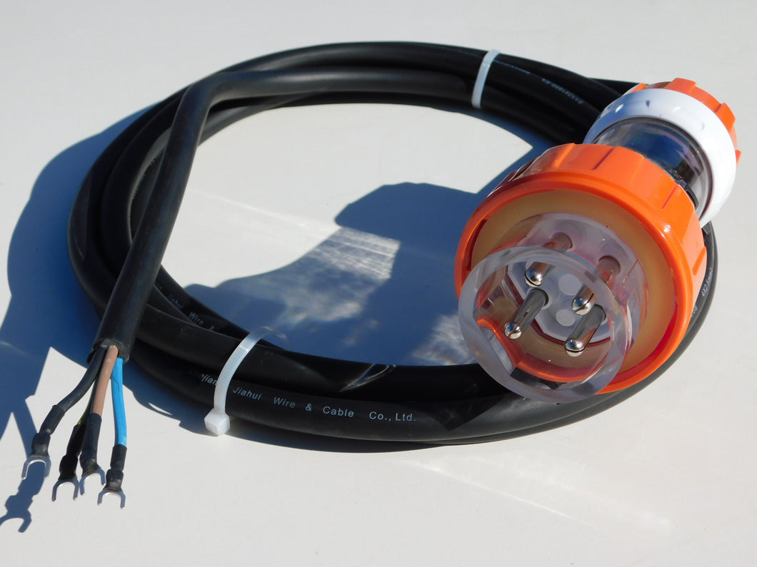 Appliance Lead cable 20A Amp 4 PIN plug with terminal connectors 2M-6M