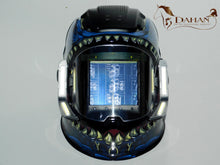 Load image into Gallery viewer, ANDELI Welding Helmet Mask Panoramic 180° 4 x LED light Automatic darkening DARK BLUE
