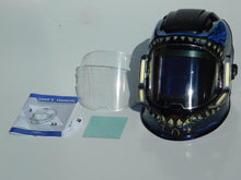 Load image into Gallery viewer, ANDELI Welding Helmet Mask Panoramic 180° 4 x LED light Automatic darkening DARK BLUE
