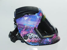Load image into Gallery viewer, ANDELI Welding Helmet Mask Panoramic 180° 4 x LED light Automatic darkening CYBERPUNK
