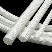 Load image into Gallery viewer, Braided Fiberglass Sleeve ID 2mm~30mm High Temperature Black White
